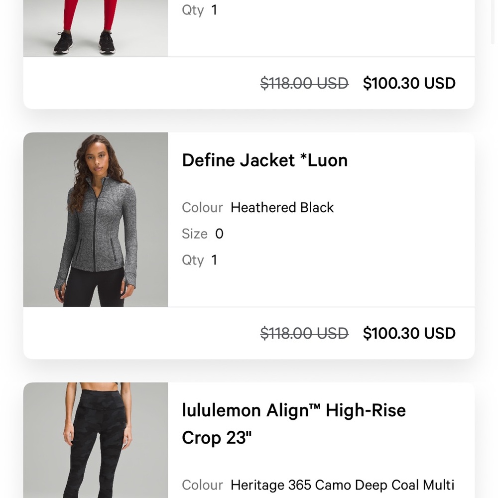 lululemon athletica Heathered Black Define Jacket